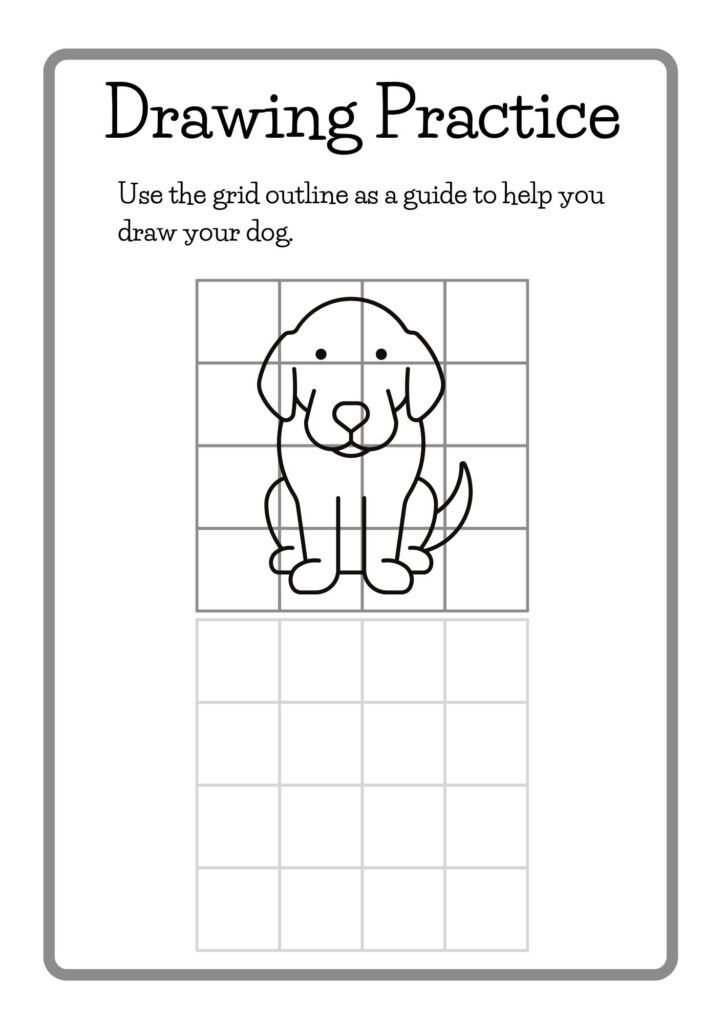 Free printables for kids dog drawing