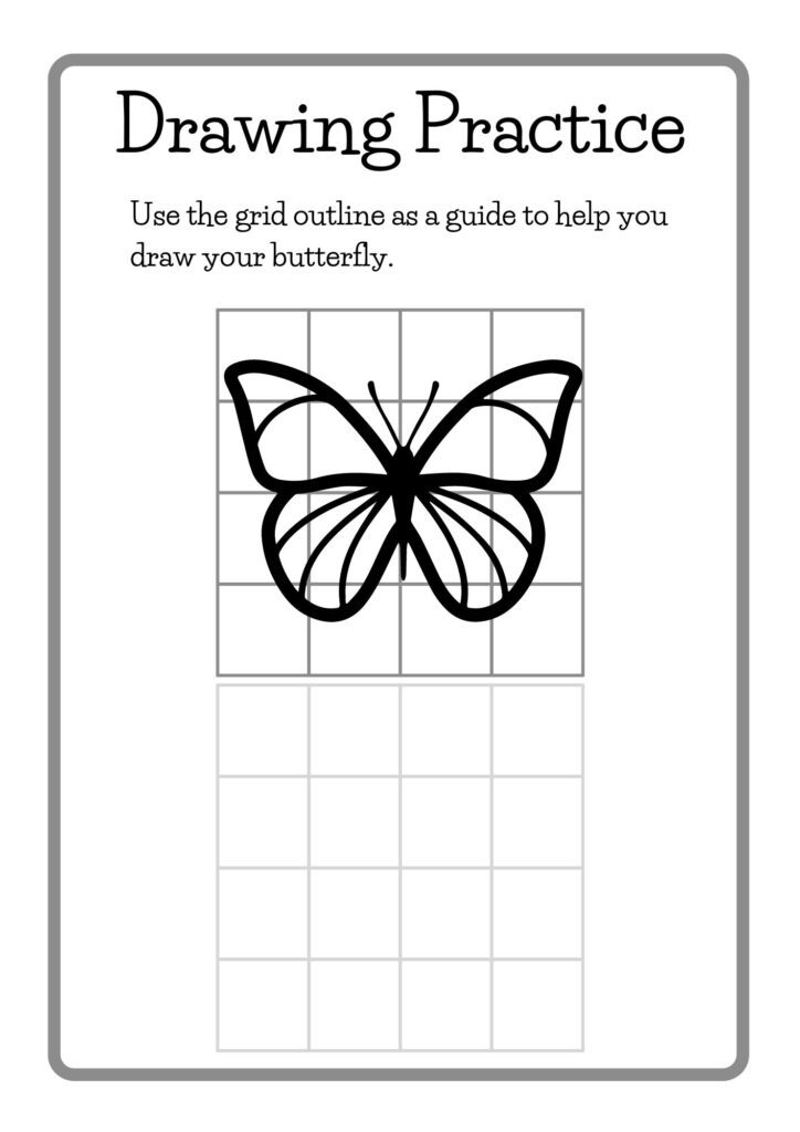 printables for kids butterfly drawing